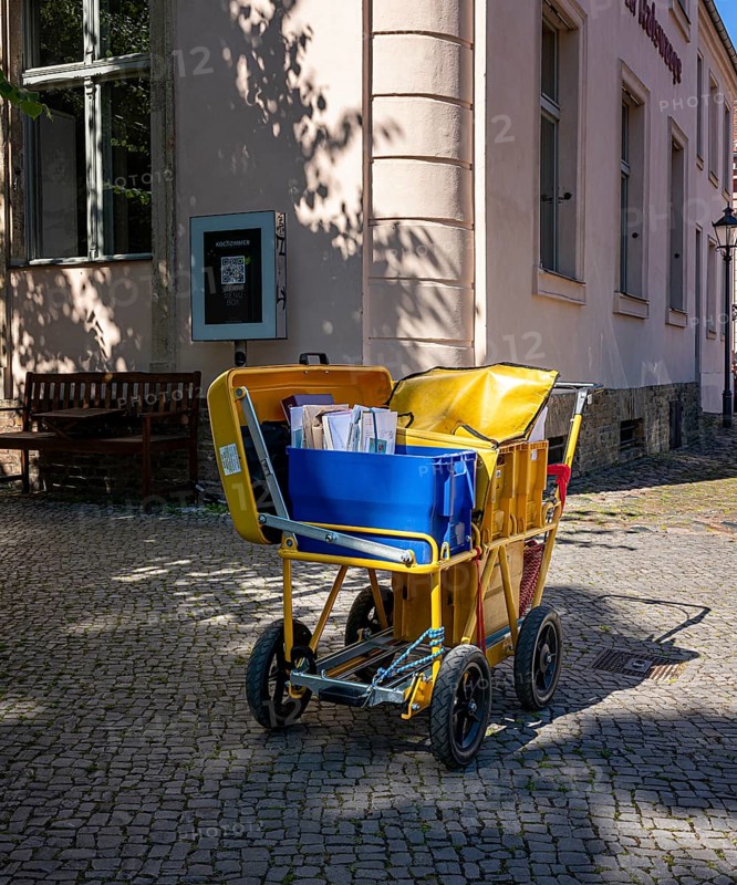 Cart of a postman, Potsdam, Brandenburg, Germany