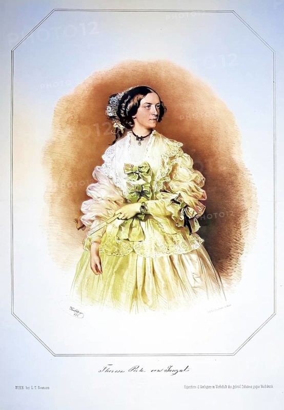 Therese Wenzeslaa Peche, married Therese Vimal de Jauzat (born 12 October 1806 in Prague, died 16 March 1882 in Vienna) was an Austrian actress, Historical, digitally restored reproduction from a 19th century original, Record date not stated