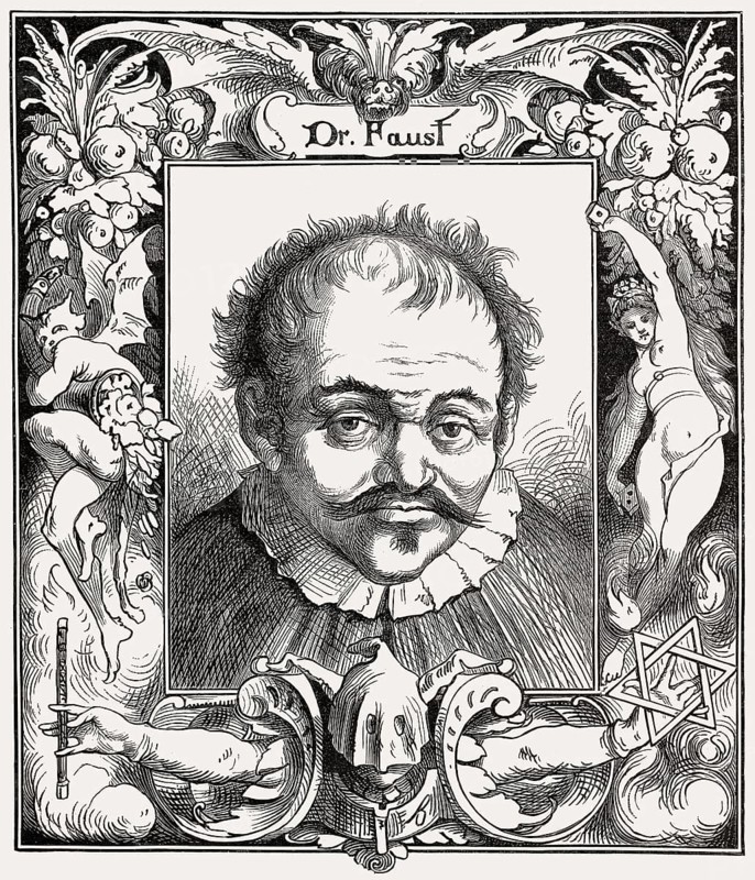 Johann Georg Faust, or John Faustus, alchemist, astrologer and magician of the German Renaissance