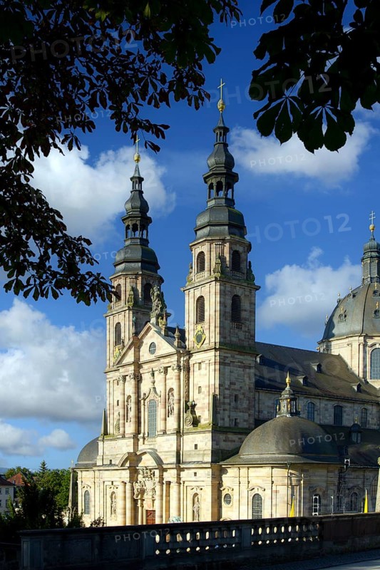 Photomontage, (M), Germany, Fulda, St Salvator's Cathedral, Cathedral Church of the Diocese of Fulda, Church of the Holy Sepulchre of St Boniface, eastern view, church, religion, Federal Republic of Germany