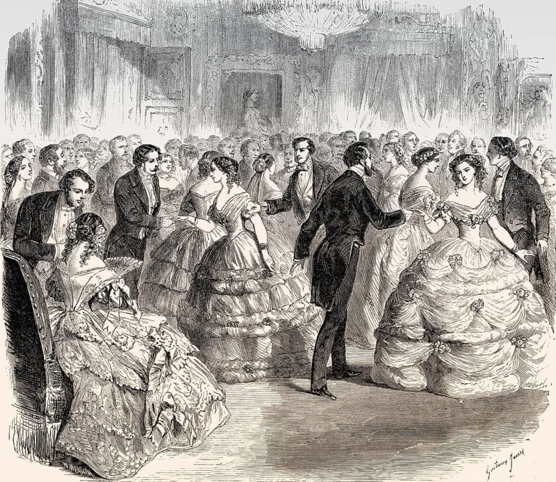 Quadrille, square dance, Les Lanciers or The Lancers, Paris, France, 19th century