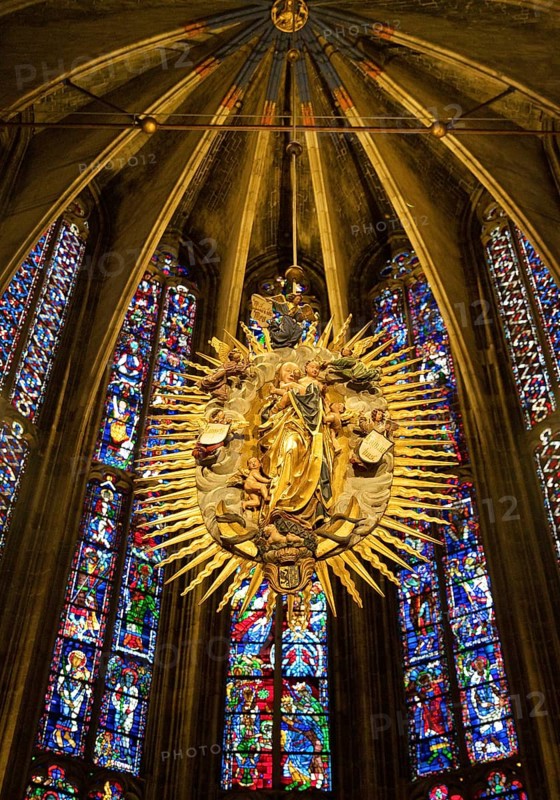 Radiant Madonna in the choir hall, Aachen Cathedral, UNESCO World Heritage Site, Aachen, North Rhine-Westphalia, Germany