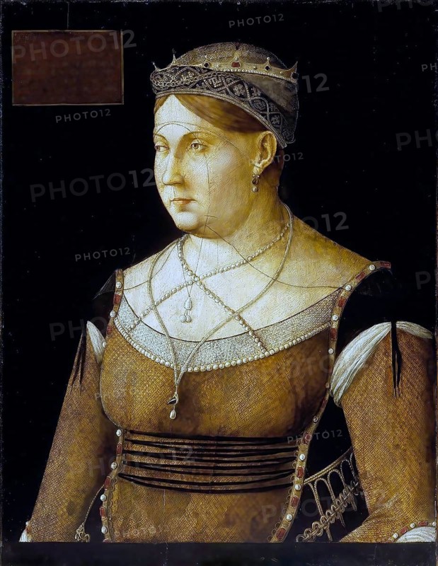 Caterina Cornaro, 25 November 1454, 10 July 1510, from 1474 to 1489 last Queen of Cyprus, Historical, digitally restored reproduction of a 19th century original