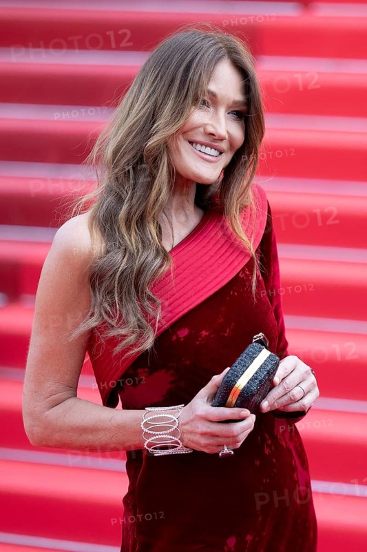 Cannes, France - 18.5.2024: Carla Bruni on the red carpet during the 78th Cannes International Film Festival. The film festival takes place from 13 to 24 May 2025