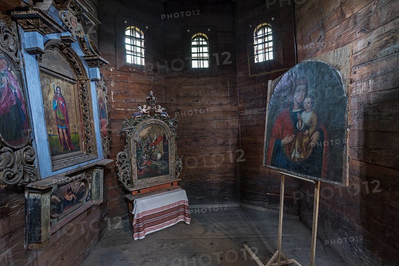 Side altar in the St. George Orthodox Church, around 1500, wooden church, Drochobych, Ukraine