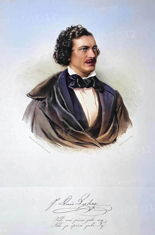 Ludwig Lukes (1824-1906), Czech opera and lieder singer (tenor), vocal pedagogue, Historical, digitally restored reproduction from a 19th century original, Record date not stated