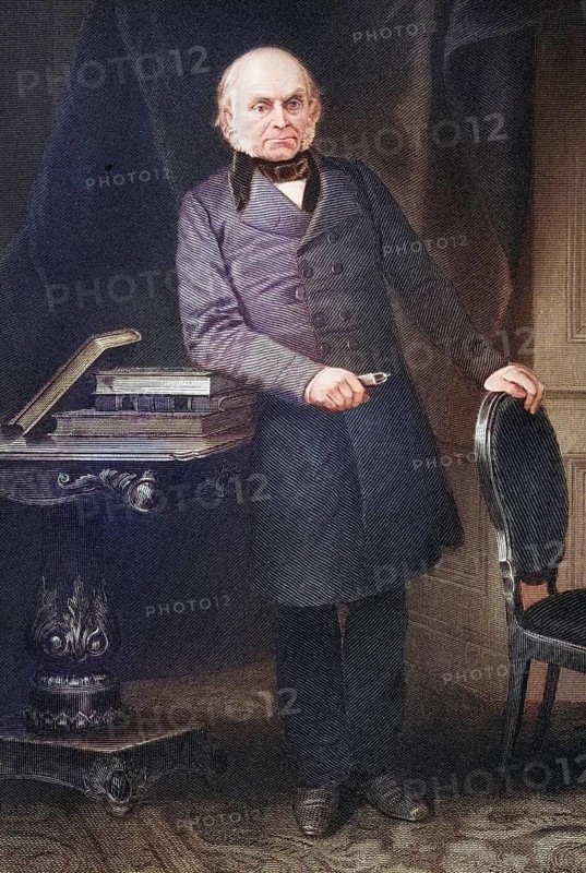 John Quincy Adams 1767-1848, Eldest son of President John Adams and sixth President of the United States 1825-29, After a painting by Alonzo Chappel, Historic, digitally restored reproduction from a 19th century original, Record date not stated