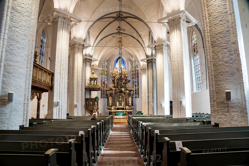 Interior view, St Wilhadi-Church, Stade, Lower Saxony, Germany