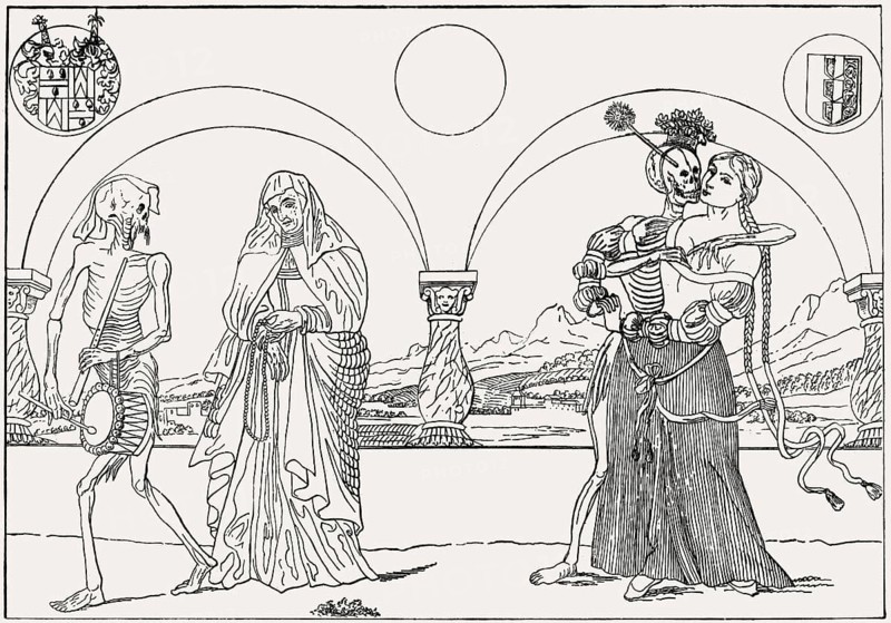 Symbolic leaflet to death, 16th century
