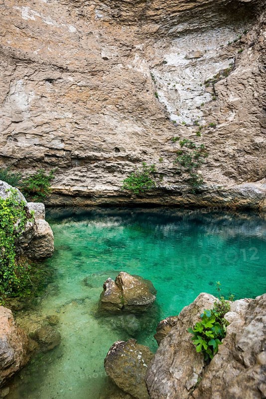 Source of the Sorgue, Fontaine-de-Vaucluse, Département Vaucluse, Provence, Provence-Alpes-Côte d'Azur, France