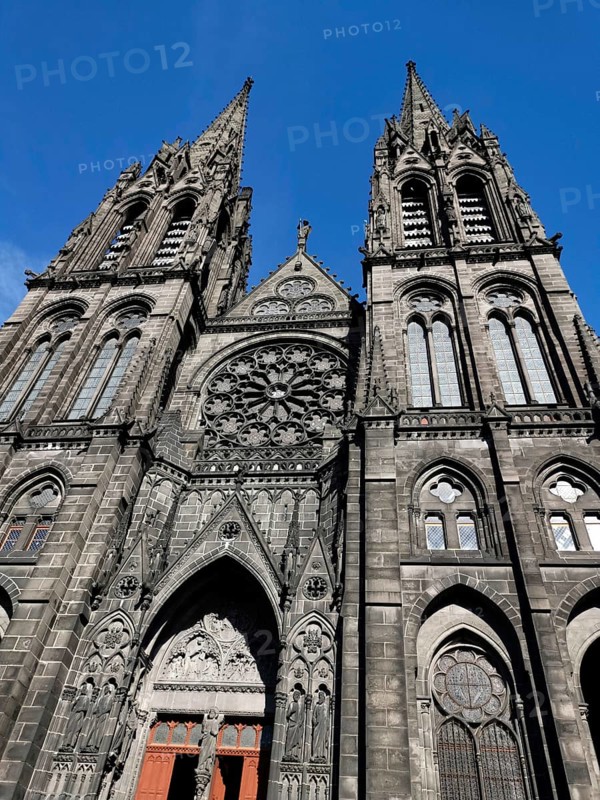 Clermont-Ferrand. Cathedral Notre-Dame-de-lAssomption. Puy de Dome department. Auvergne Rhone Alpes. France