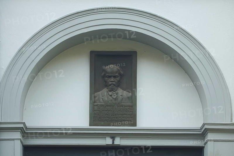 Memorial to painter and writer Kaspar Kögler 1838-1923, Wiesbaden, Hesse, Germany