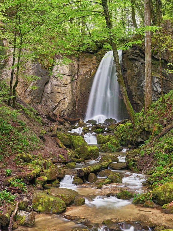 Waterfall, Finstersee, Canton Zug, Switzerland