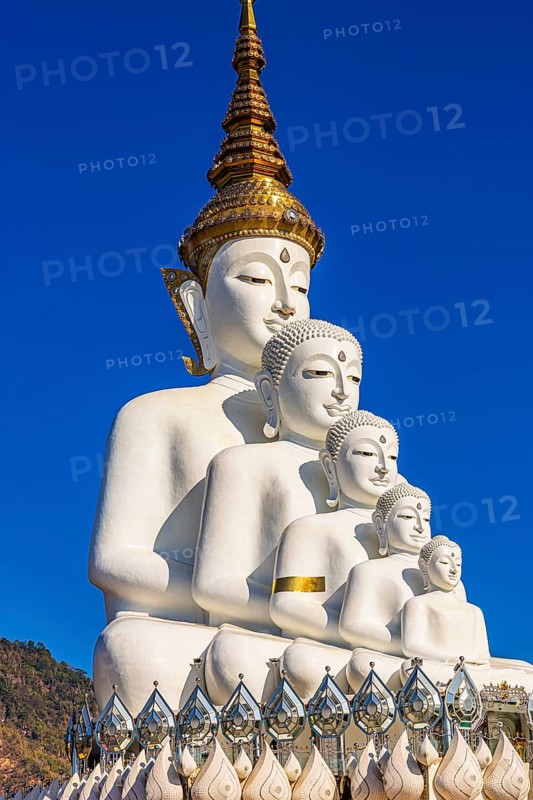 Five-headed Buddha statue, Wat Phra That Sorn Kaew Buddhist temple complex, Phetchabun province, Thailand