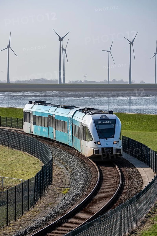 Train connection to the seaport of Eemshaven, in the mouth of the Ems, the British transport company Arriva operates a train connection from Groningen Central Station, to the ferry port of Eemshaven, ferry to Borzburg, the Netherlands