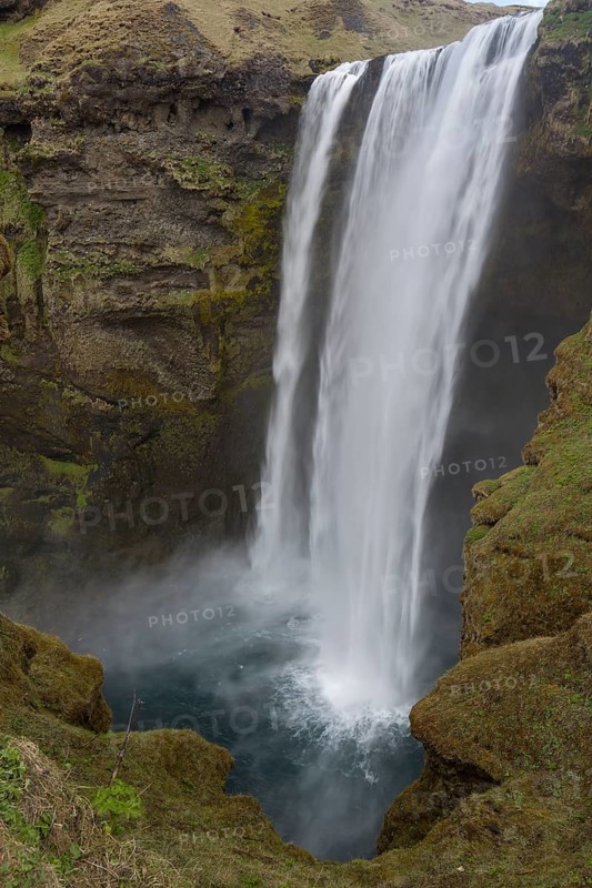 Skógafoss is a waterfall situated on the Skógá River in the south of Iceland. Height 60 m, width 25 m