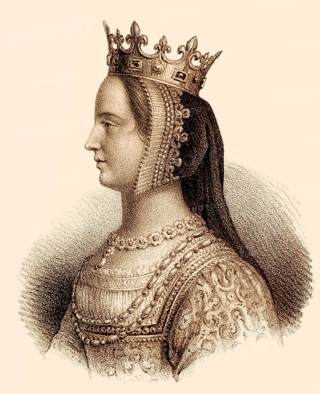 Joanna of Bourbon, Jeanne de Bourbon, 1338-1378, Queen of France as the wife of King Charles V