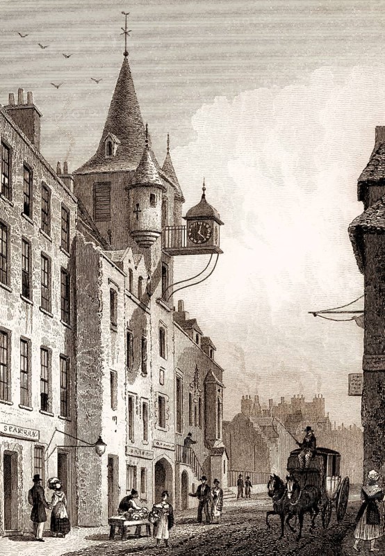 Canongate Tolbooth, Edinburgh, Scotland, 19th century, from Modern Athens by Th. H. Shepherd