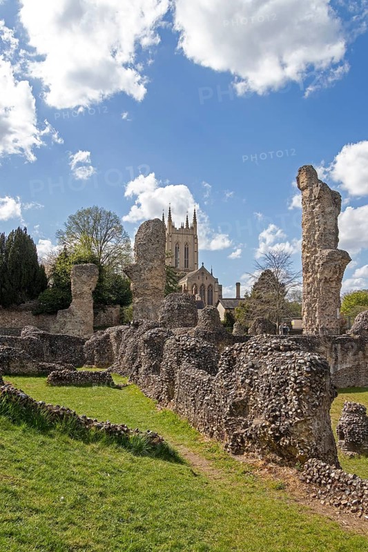Ruins, St Edmund's Abbey, St Edmundsbury Cathedral, Bury St Edmunds, West Suffolk, England, Great Britain