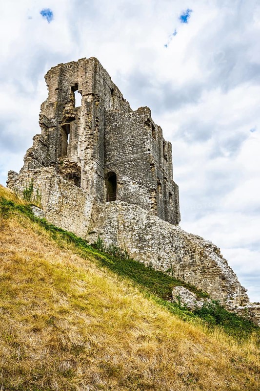 Ruins of Corfe Castle, Wareham, Dorset, England, United Kingdom