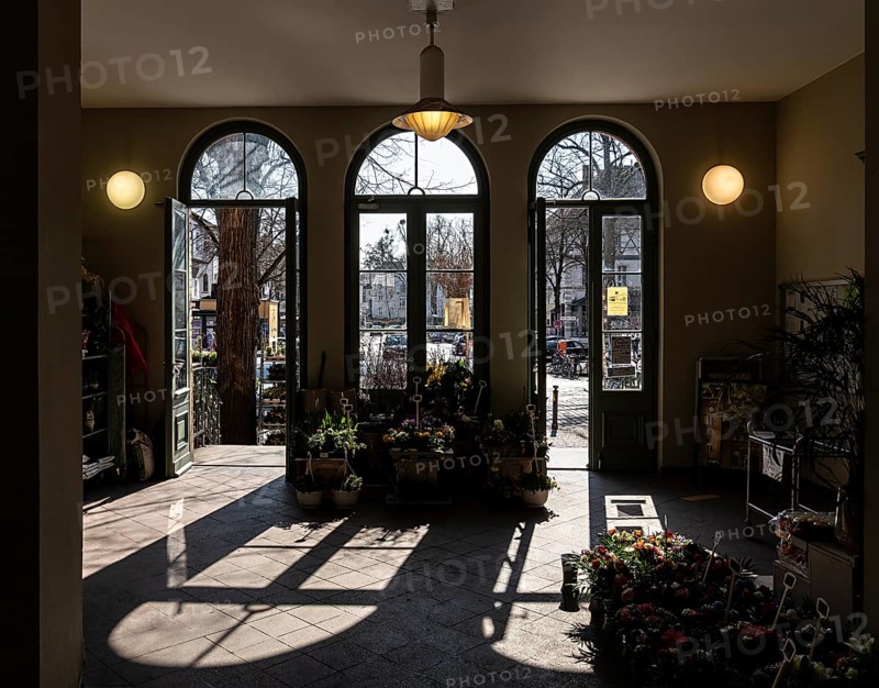 Entrance and exit area of the lobby at Lichterfelde West S-Bahn station, Berlin, Germany