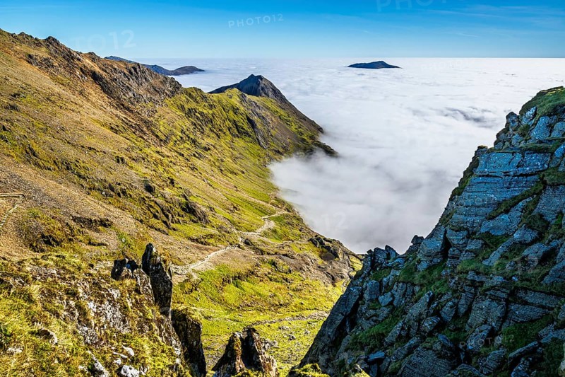 Snowdon Massif, Snowdon Range, Snowdonia, North Wales, UK