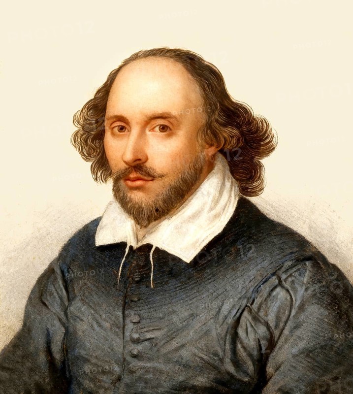 Portrait of William Shakespeare, 1564 - 1616, an English playwright, poet and actor