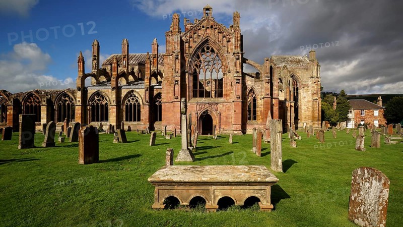 Europe, Scotland, Great Britain, England, landscape, Melrose Abbey, monastery, Melrose