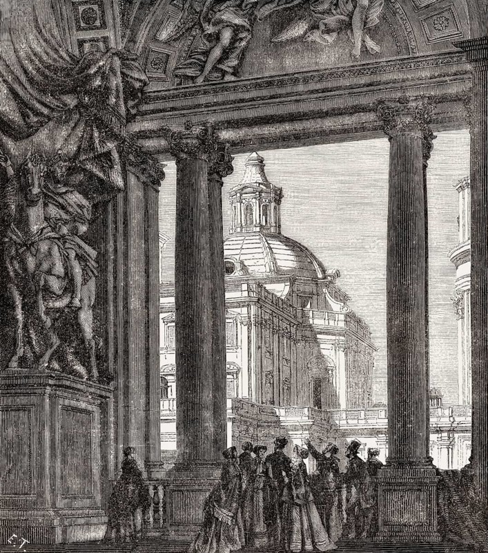 The Papal Basilica of St. Peter, Vatican City, Rome, Italy, 19th Century