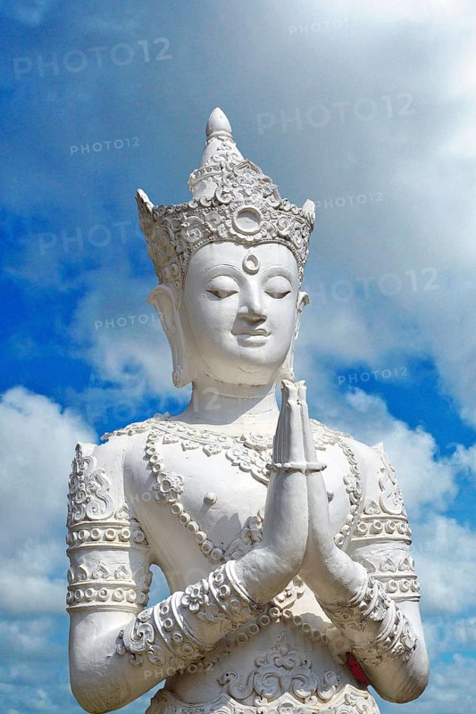 God of Sky, Chiang Mai, Thailand, white statue, Buddha Chiang Mai, Thailand