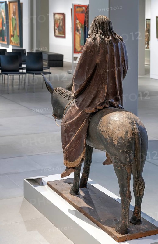 Palm tree donkey, wooden figure from around 1520, Diocesan Museum, Rottenburg, Baden-Württemberg, Germany