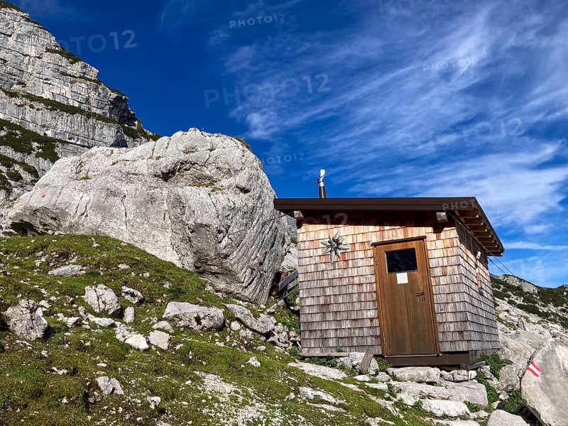 The practice bivouac, a bivouac box in the Loferer Steinberge, Salzburger Land, Austria