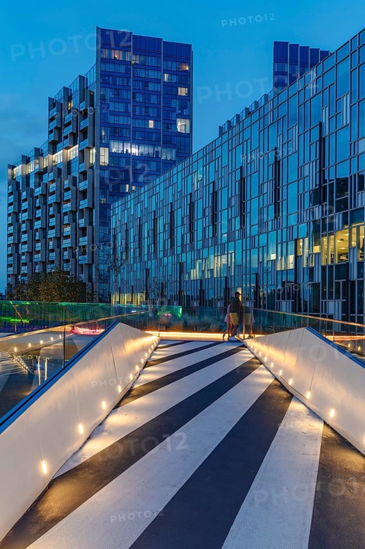 The Tide Pier Walk, Greenwich Peninsula, London, England, United Kingdom, London, South of England, United Kingdom