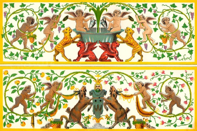 Facsimile of a Italian wall painting, 16th century