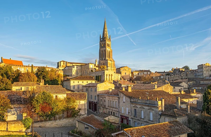 View of old town of Saint-Emilion, France