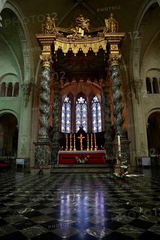 Altar in Notre Dame Cathedral, Verdun, Grand Est region, France
