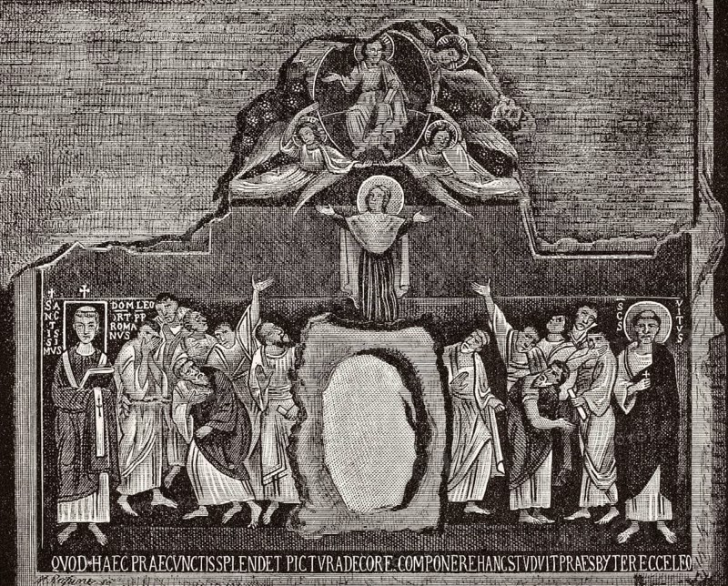 The Assumption of Mary, eight century, Basilica of Saint Clement, Rome, Italy