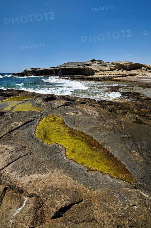 Sandstone coast, San Miguel de Tajao, Tenerife, Canary Islands, Spain
