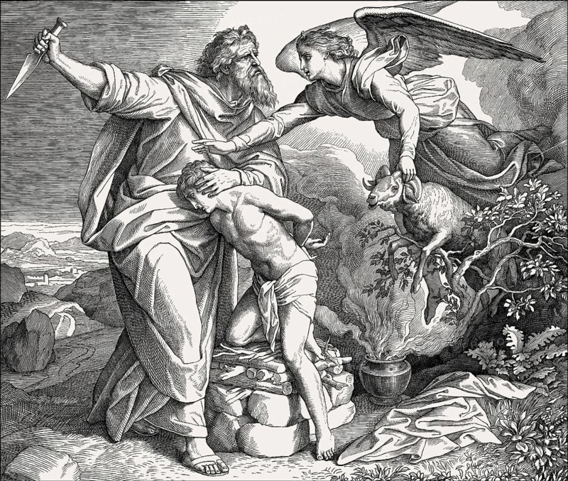 The Binding of Isaac, Old Testament, by Julius Schnorr von Carolsfeld, 1860