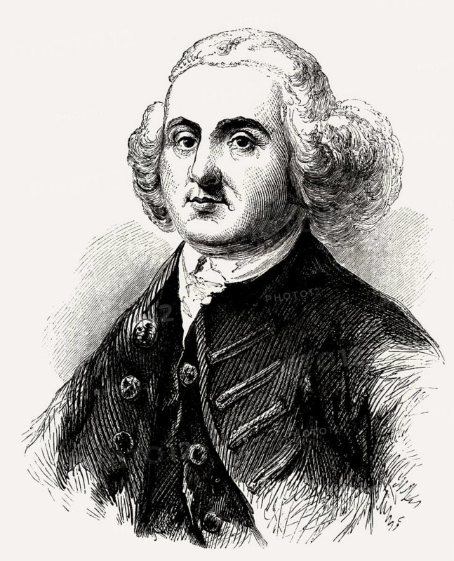 Portrait of John Adams, 1735 - 1826, second President of the United States, digitally optimized