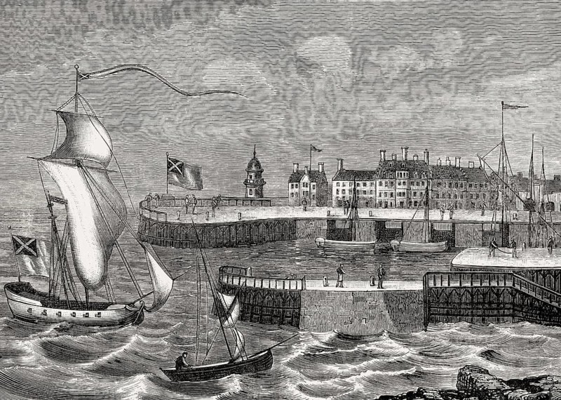 Leith Harbour, Leith, Edinburgh, Scotland, about 1700