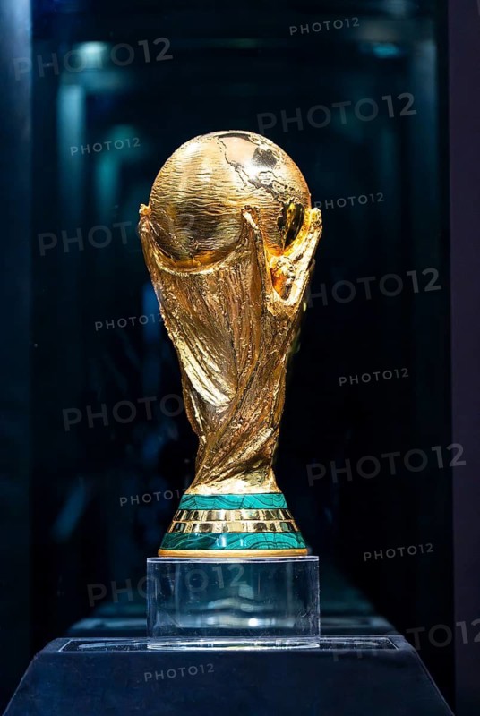 The original FIFA World Cup 2026 Trophy is showcased for visitors during the official India leg of the trophy tour in Guwahati, Assam, India, on January 13, 2026