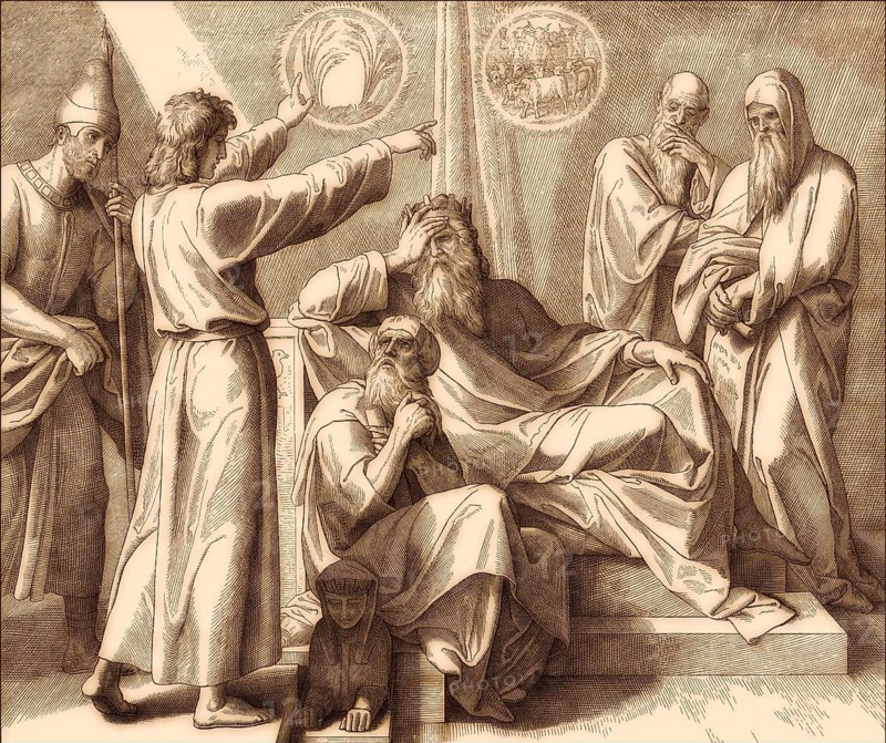 Joseph Interprets Pharaoh's Dreams, Old Testament, by Julius Schnorr von Carolsfeld, 1860