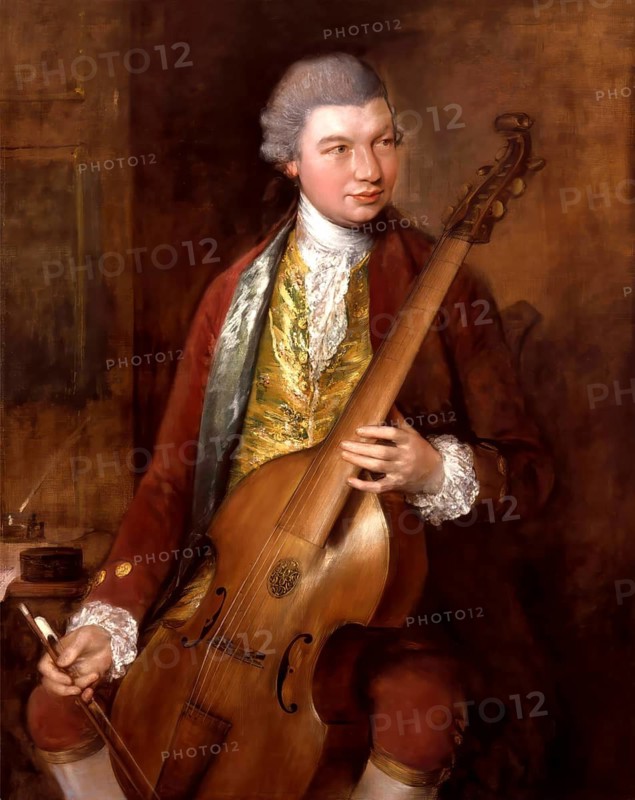 Carl Friedrich Abel, 1723? – 1787, German composer, digitally edited according to a painting by Thomas Gainsborough