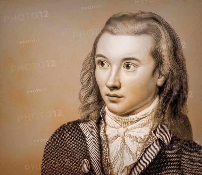 Portrait of Georg Philipp Friedrich Freiherr von Hardenberg, pseudonym and pen name Novalis, 1772 - 1801, German poet of Early German Romanticism, digitally edited