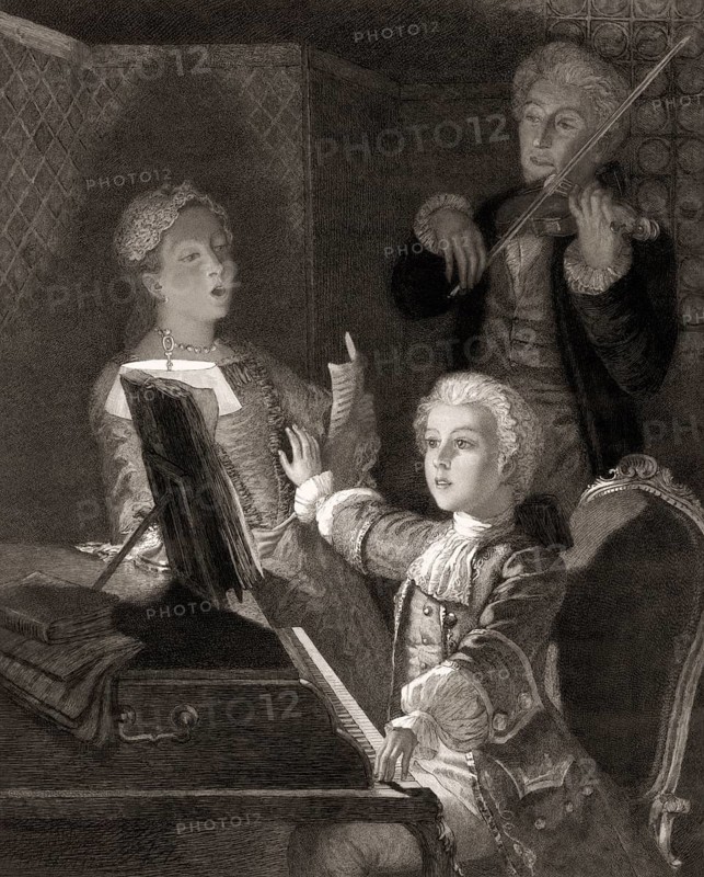 Wolfgang Amadeus Mozart at the age of 10, 1756 – 1791, composer of classical music, First Viennese School, digitally edited