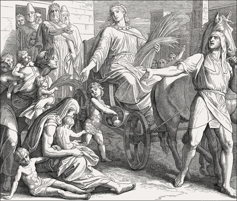 Joseph Promoted in Egypt, Old Testament, by Julius Schnorr von Carolsfeld, 1860