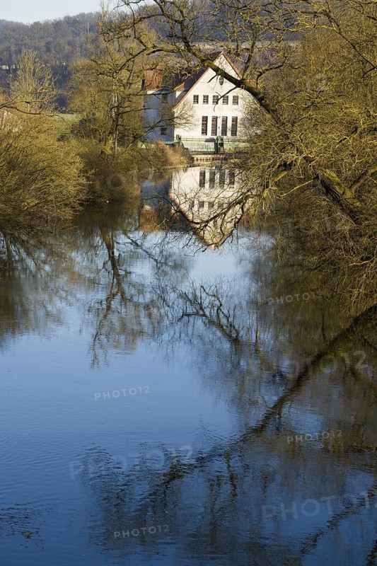 Historical hydroelectric power station, Diemel river, Wülmersen, Trendelburg, Hesse, Germany