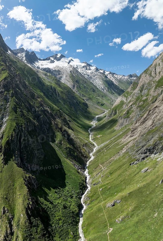 Rötspitze, Umbaltal with river Isel, Hohe Tauern National Park, East Tyrol, Tyrol, Austria