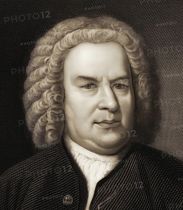 Johann Sebastian Bach, 1685, 1750, German composer, digital edited